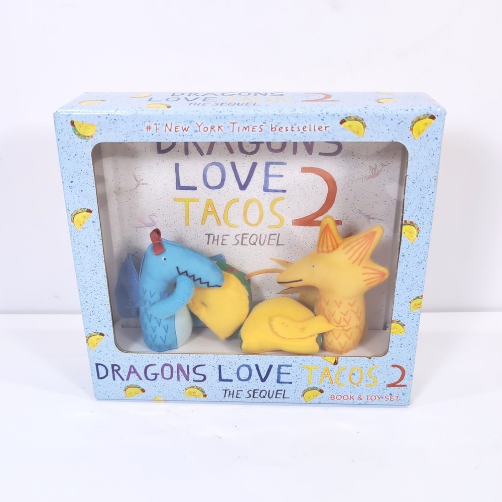 Dragons Love Tacos 2 The Sequel Book and Toy Set New York Times Best Seller NEW